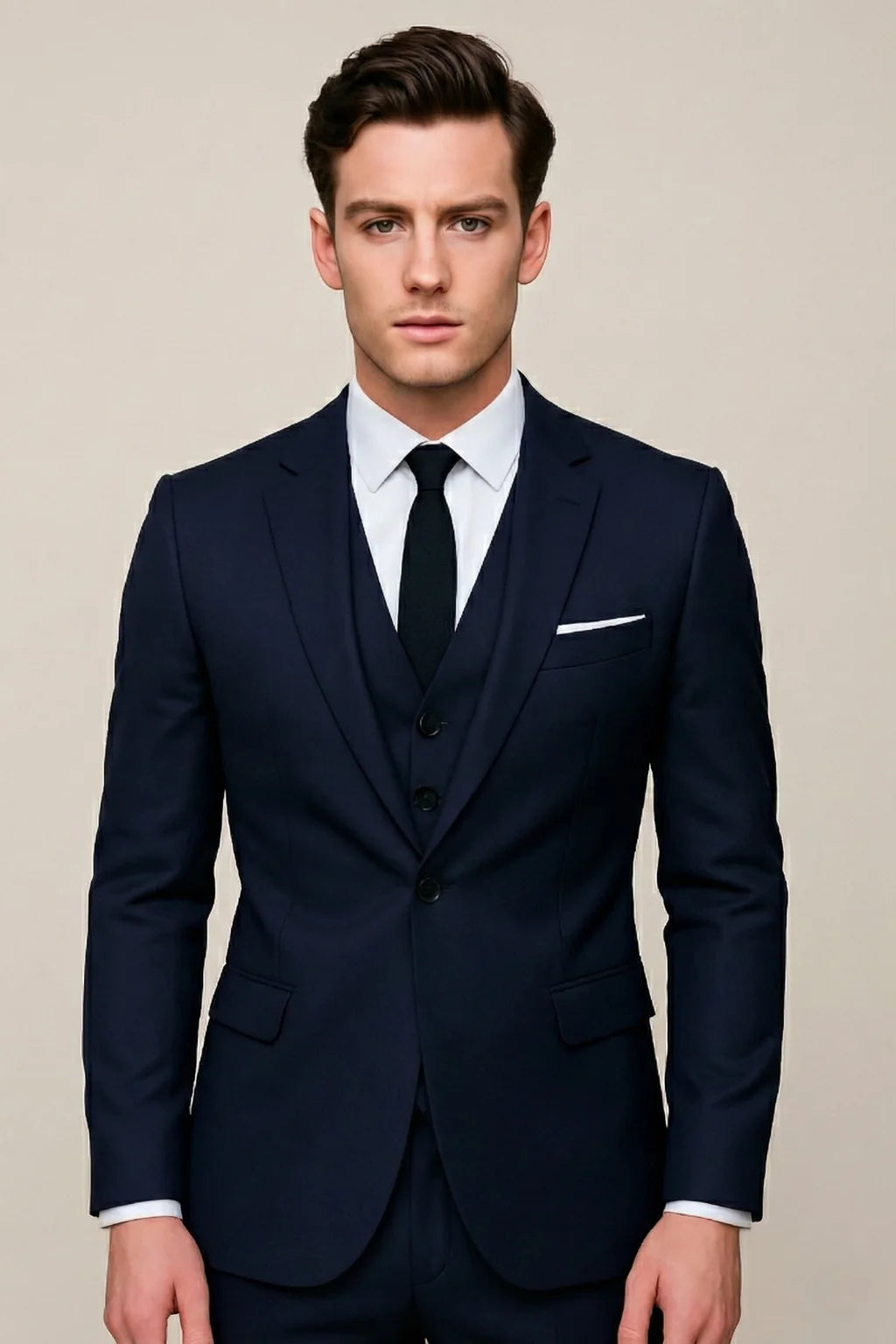 Sebastian | Traje De Tres Piezas Para Hombre Con Botones