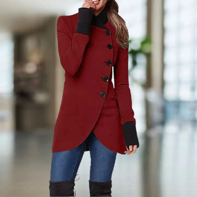 Cindi Women's Coat – Warm and Stylish Asymmetrical Winter Coat for Everyday Comfort