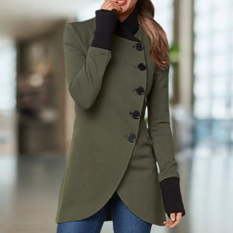 Cindi Women's Coat – Warm and Stylish Asymmetrical Winter Coat for Everyday Comfort
