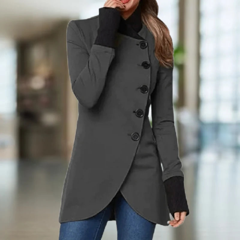 Cindi Women's Coat – Warm and Stylish Asymmetrical Winter Coat for Everyday Comfort
