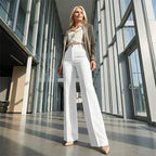 Emma | Pantalones de tiro alto de corte recto y elegante