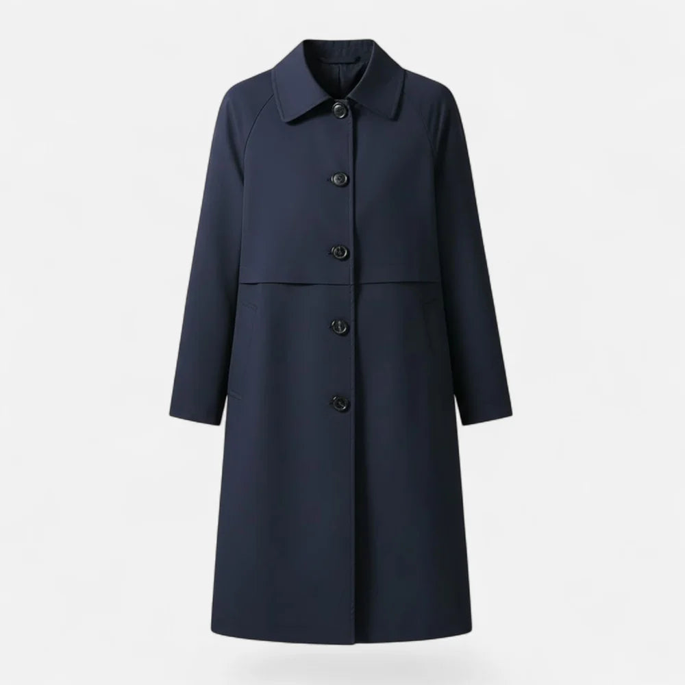 Victoria - Gabardina de Lã Mista de Comprimento Médio para Mulher
