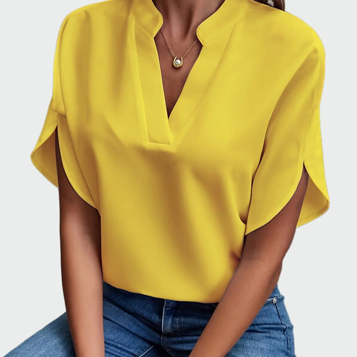 Camisa Estampada com Drapeado