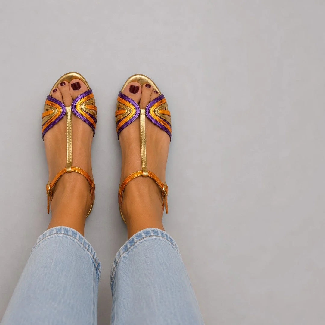 Viviana | Sandalias De Colores Mediterráneos – Elegancia Y Confort