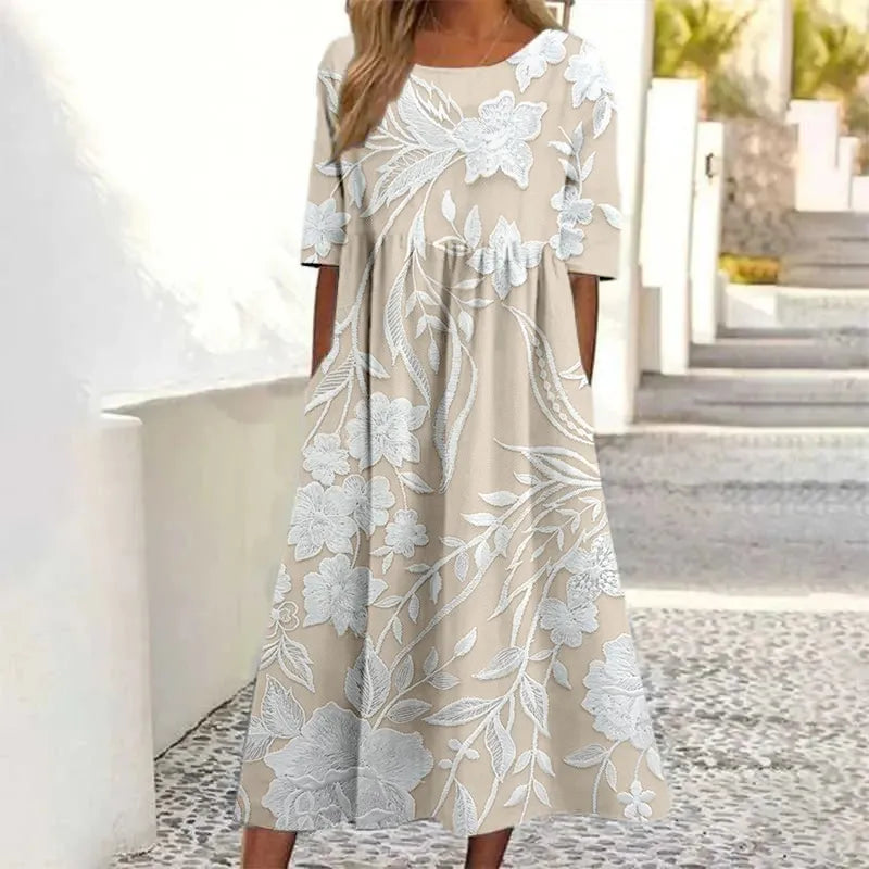 Vestido retro con estampado floral