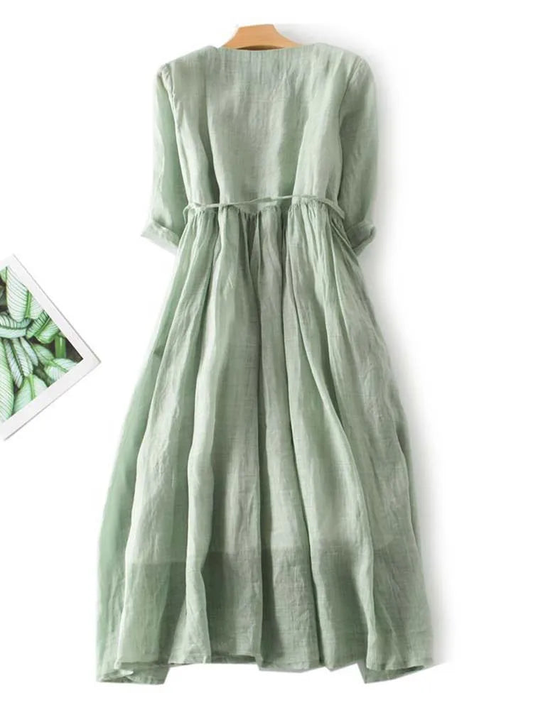 Vestido largo minimalista