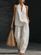 ZARA - CONJUNTO SIN MANGAS CON PANTALONES ANCHOS