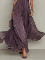 Flávia - vestido largo morado con escote