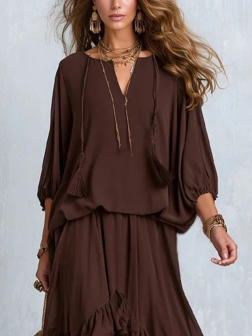 Mafalda | Boho Layered Skirt Set