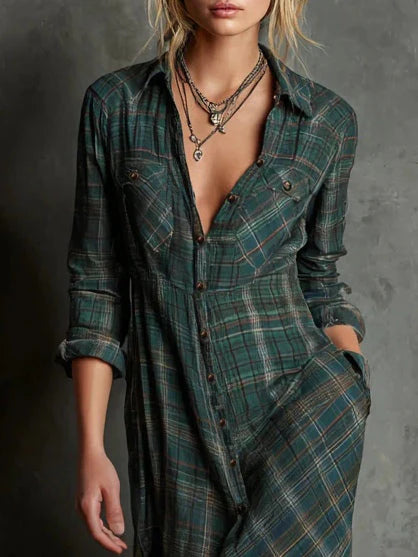 Lídia - vestido largo camisero