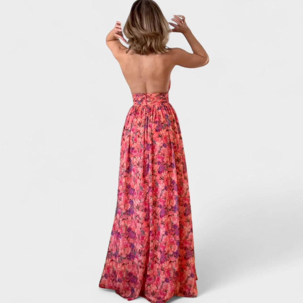 Floraria - vestido largo con halter