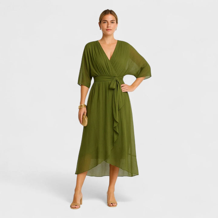 Ialina - Vestido Elegante Com Cintura