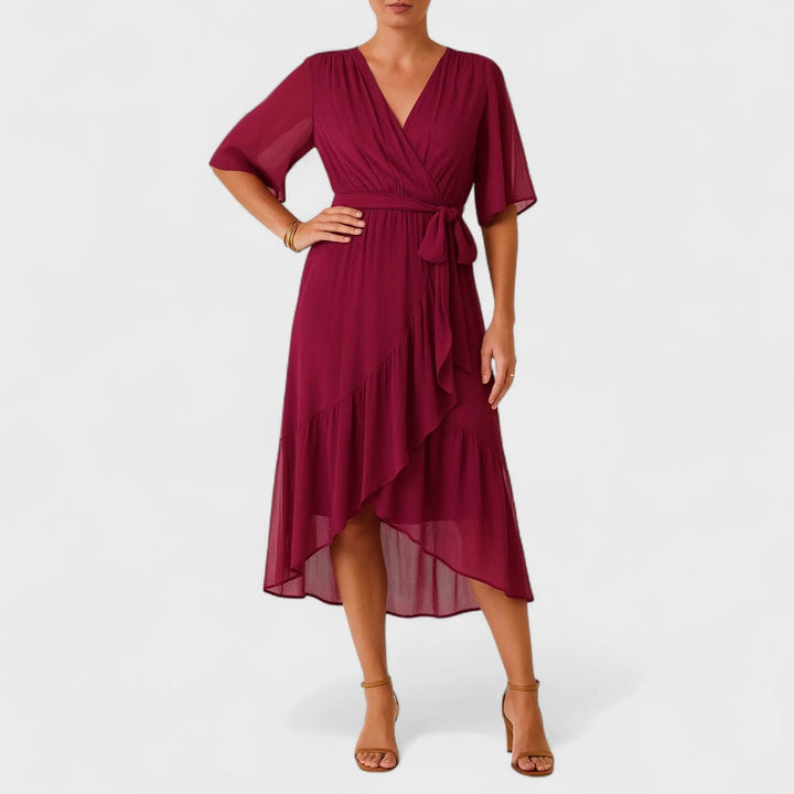 Ialina - Vestido Elegante Com Cintura