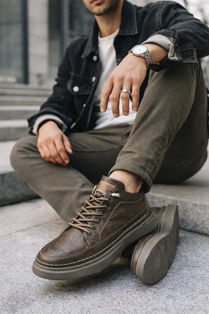 Zenon | zapatillas casual de piel