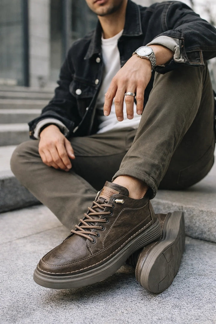 Zenon - Zapatillas Casuales De Cuero Vegano