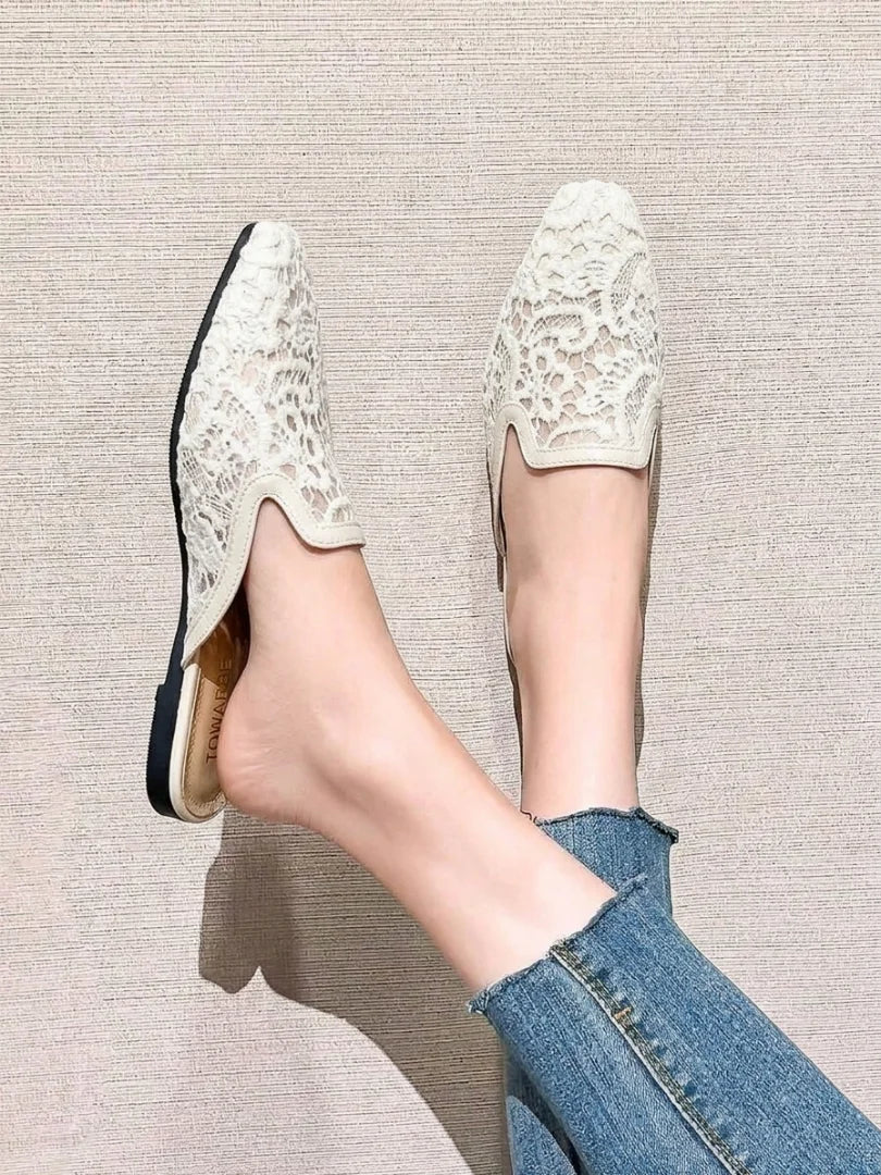 DENTELLE - SABOT ORTOPÉDICO DE RENDA FLORAL