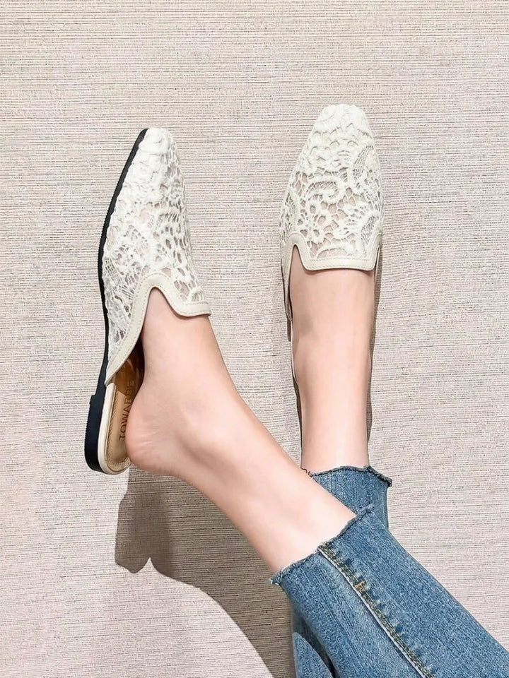 DENTELLE - SABOT ORTOPÉDICO DE RENDA FLORAL