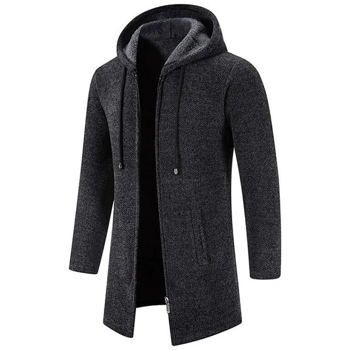 Elias Ii - Abrigo Masculino De Longitud Media Con Capucha Y Forro Polar Acolchado