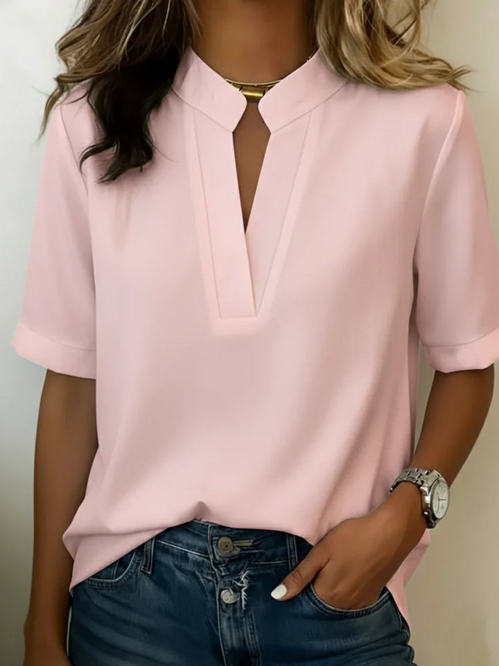 Elisa | Blusa Elegante Com Gola Refinada