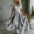 - VESTIDO MAXI BORDADO ROSA BLANCA