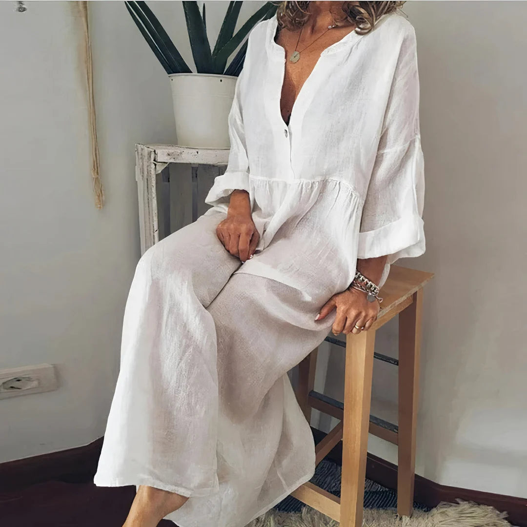 Blanca | Vestido Elegante Estilo Blusa