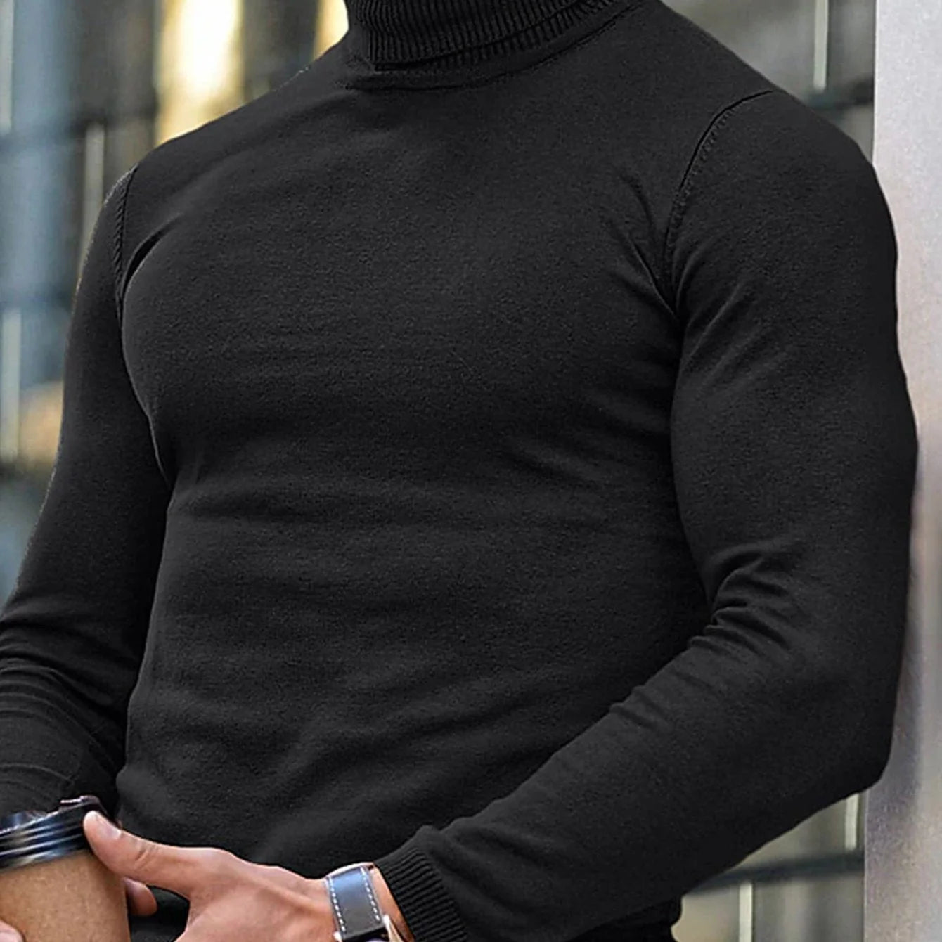 Adrien | Suéter de Punto Premium con Cuello Alto para Hombre