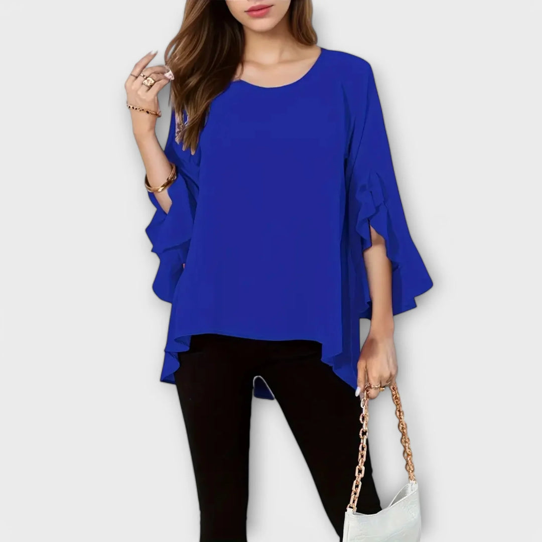 Aria | Perfect Spring Blouse With Round Neck