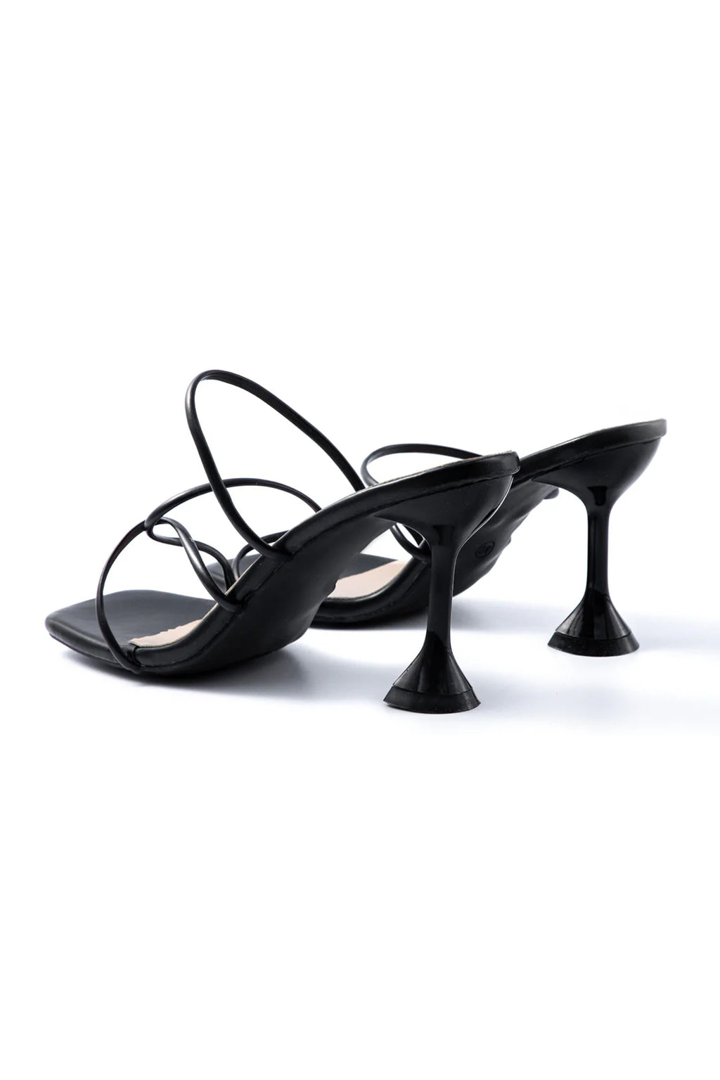 Tacones altos sin correa en el tobillo con punta abierta