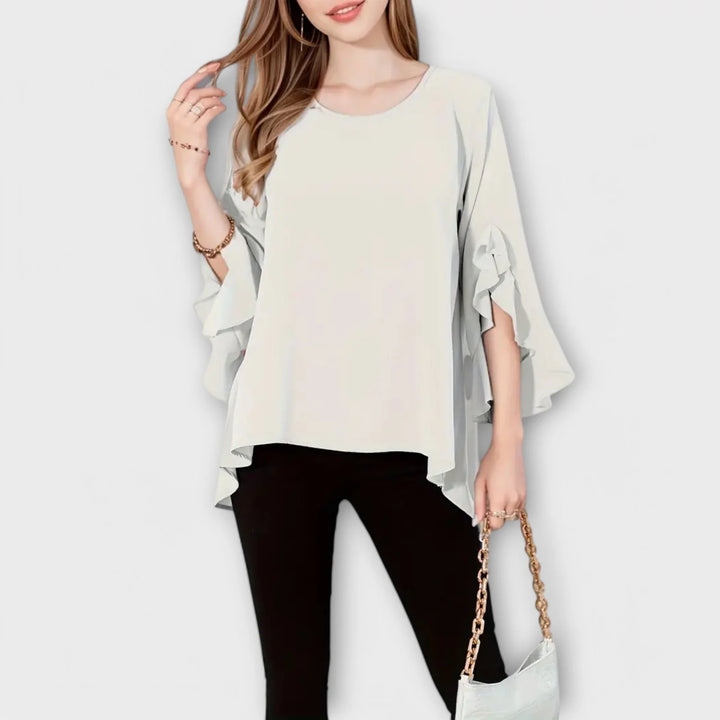 Aria | Perfect Spring Blouse With Round Neck