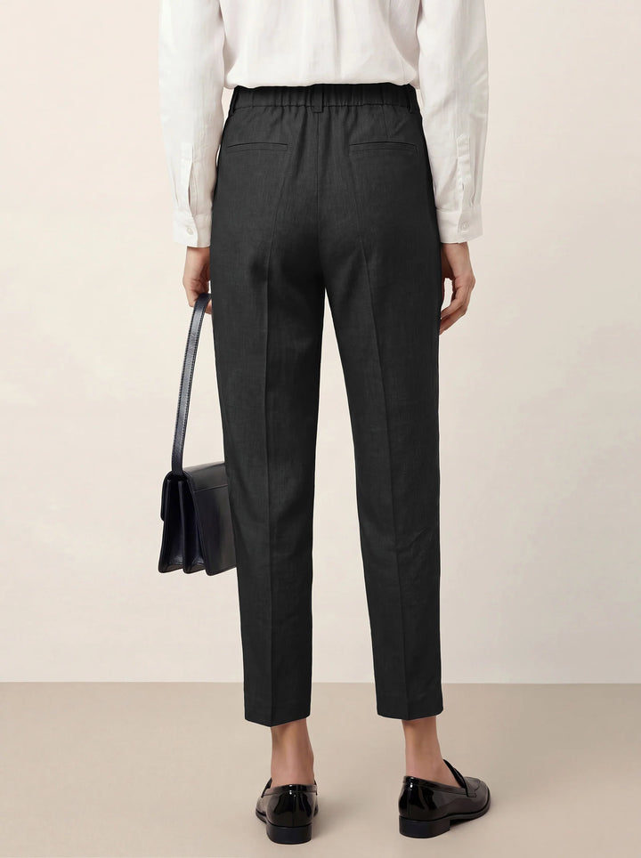 Logan | Pantalón Cropped Recto Sastre De Lino