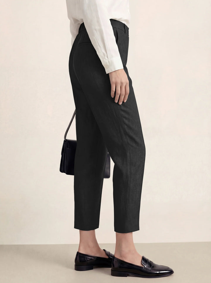 Logan | Pantalón Cropped Recto Sastre De Lino