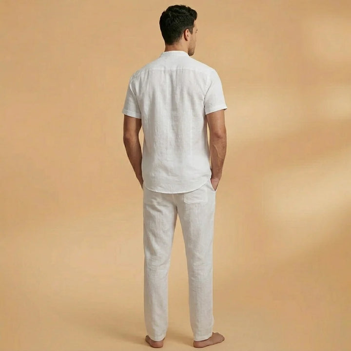 Bruno | Conjunto De Lino Camisa Manga Larga Y Pantalón Hombre