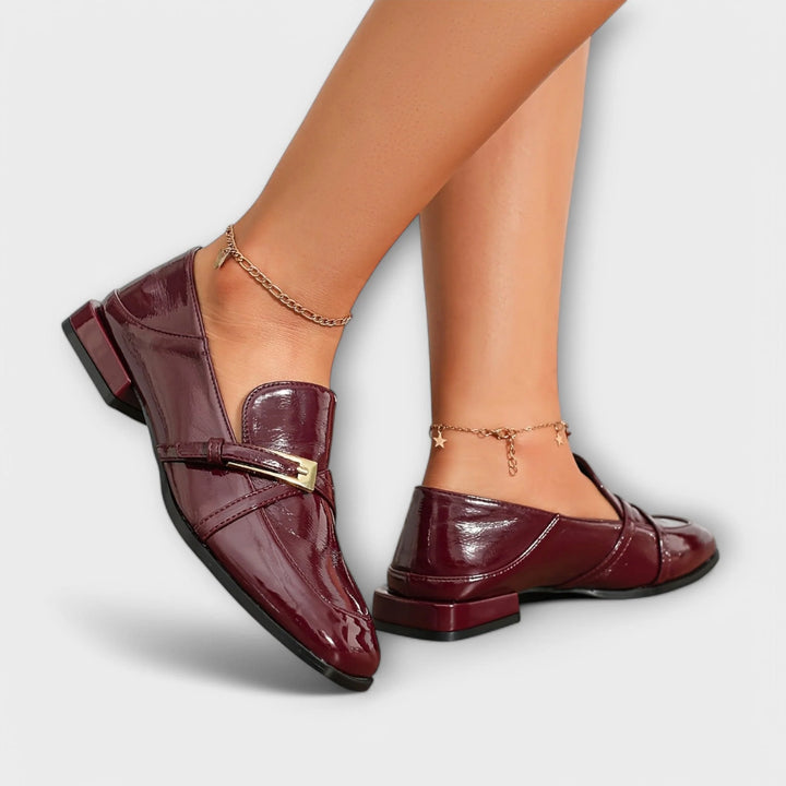 Isabel - Mocasines Burdeos
