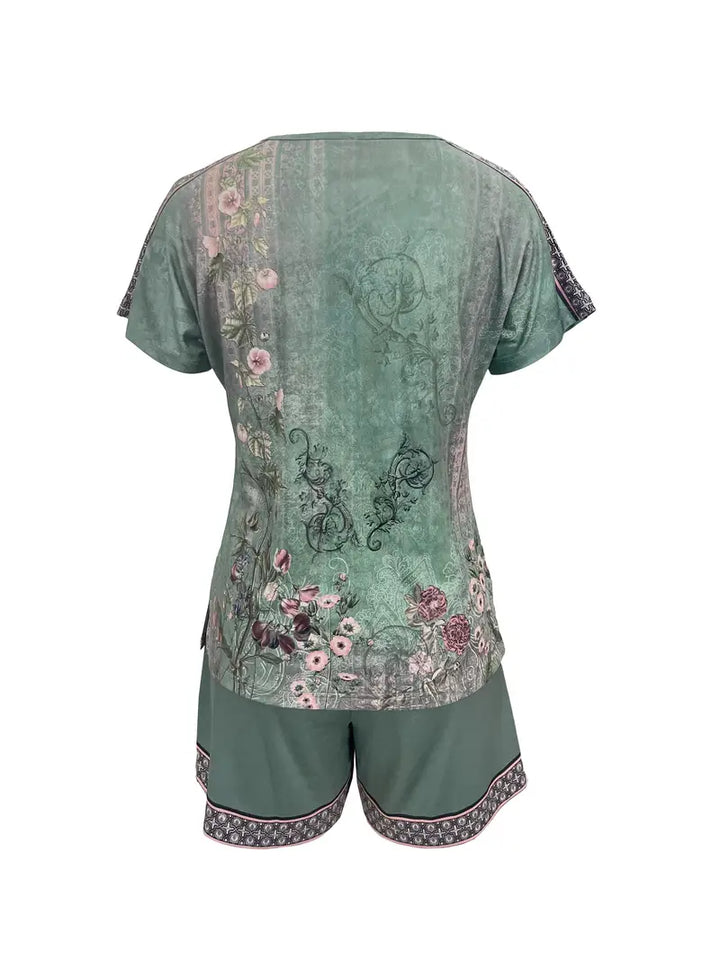 Skylar - Conjunto De Verano Mujer Con Top Floral Y Short