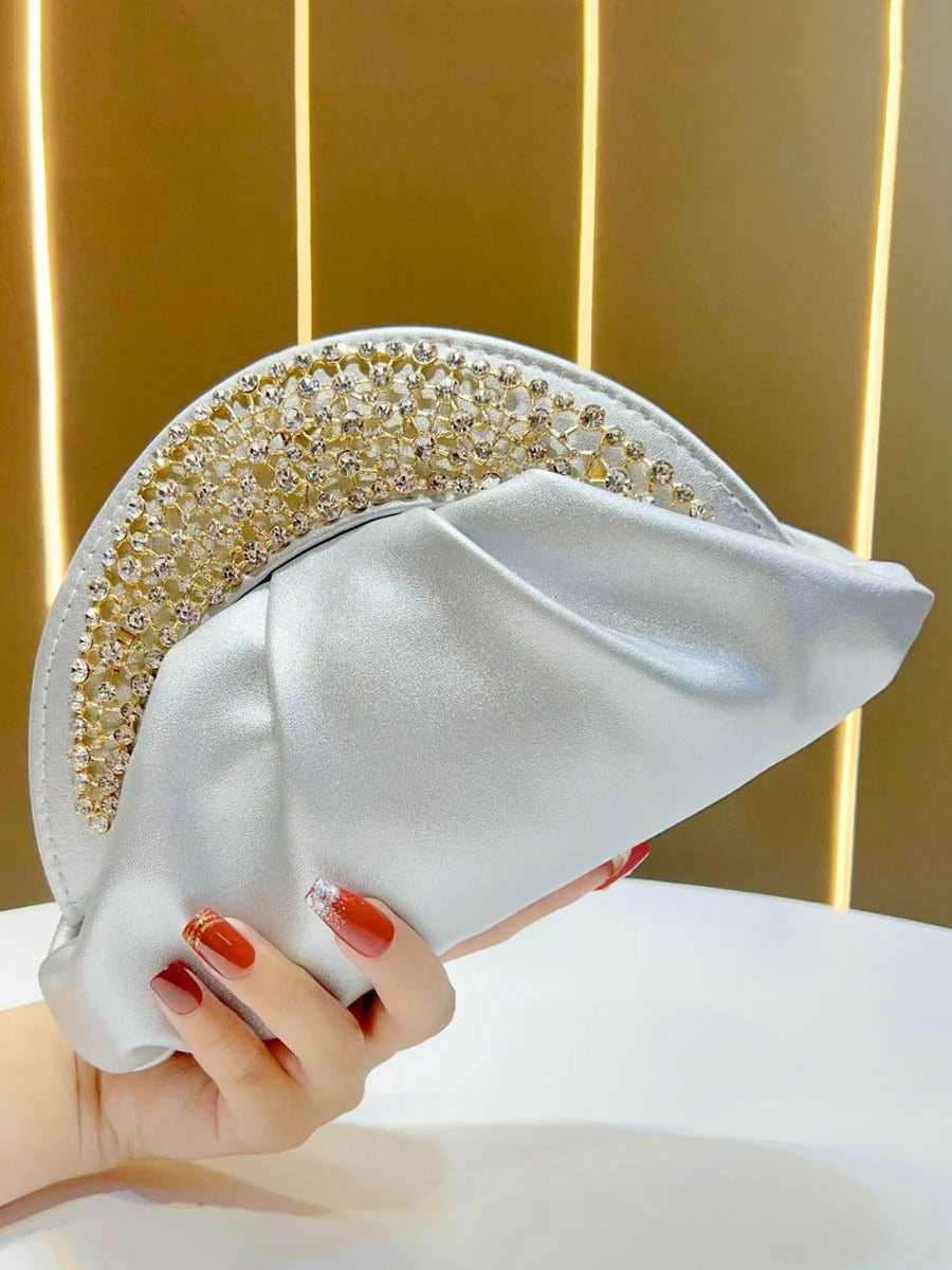 Bolso De Noche Con Cadena Y Strass