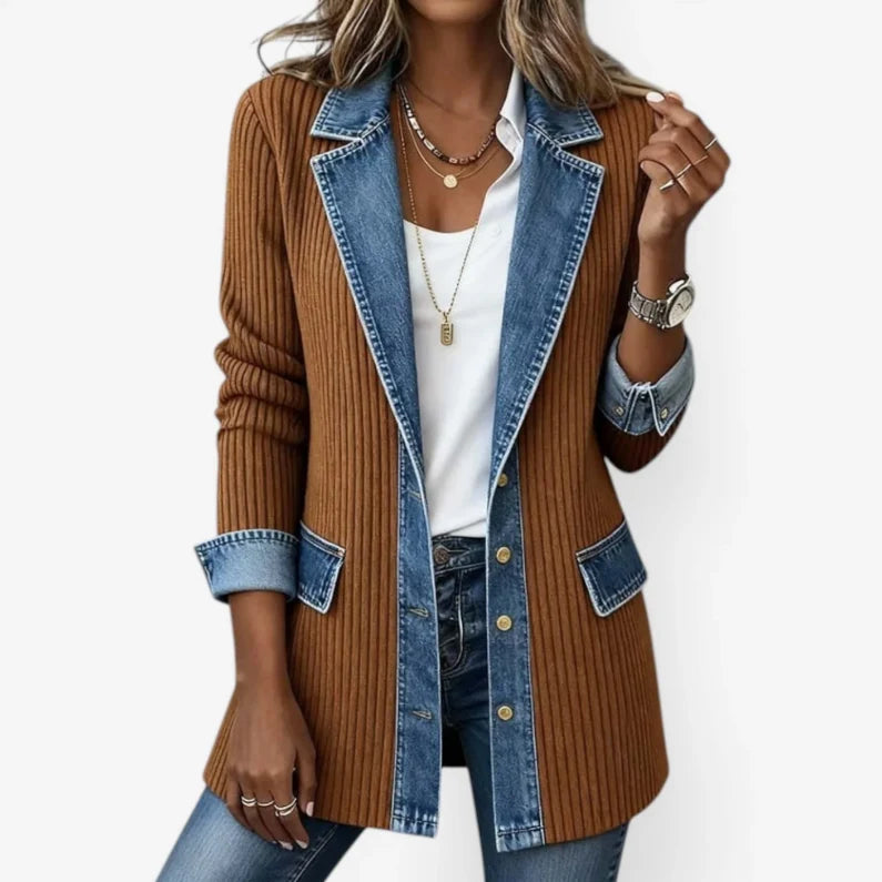 Emilia™ | Chaqueta Denim De Mezcla De Algodón