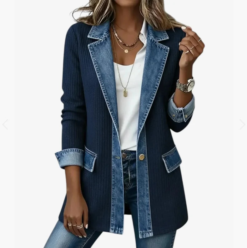 Emilia™ | Chaqueta Denim De Mezcla De Algodón