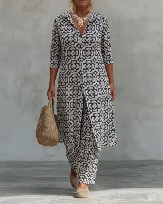 Bruna | Conjunto Estampado Con Botones
