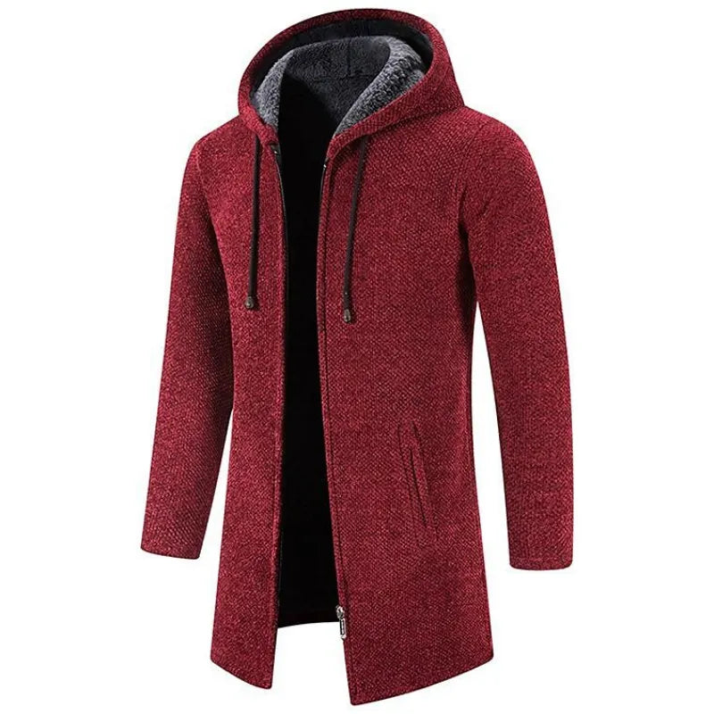 Elias Ii - Abrigo Masculino De Longitud Media Con Capucha Y Forro Polar Acolchado