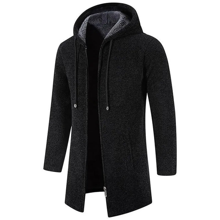 Elias Ii - Abrigo Masculino De Longitud Media Con Capucha Y Forro Polar Acolchado