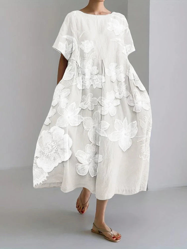 Cirelle™ - Vestido Elegante com Padrão Floral