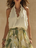 Livia | Conjunto fluido con estampado de lirios y diseño elegante
