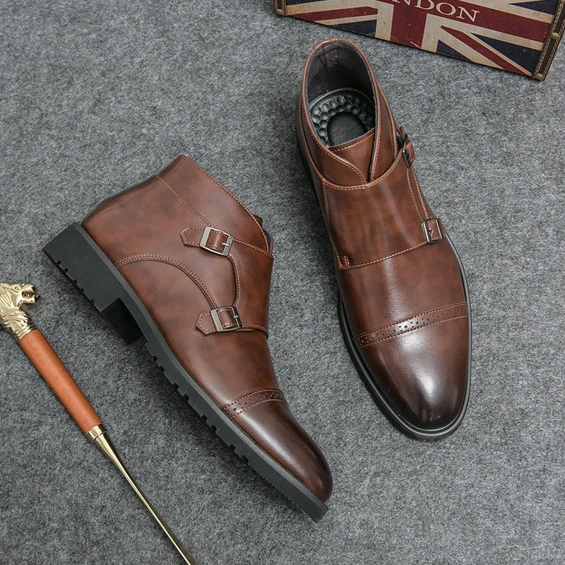 Francisco - Botas de Cuero con Doble Hebilla