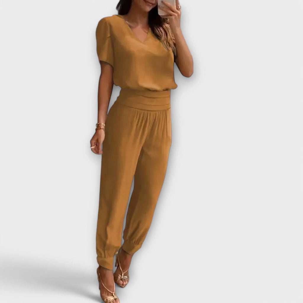 Irmelinda - conjunto elegante jersey y pantalones para mujer