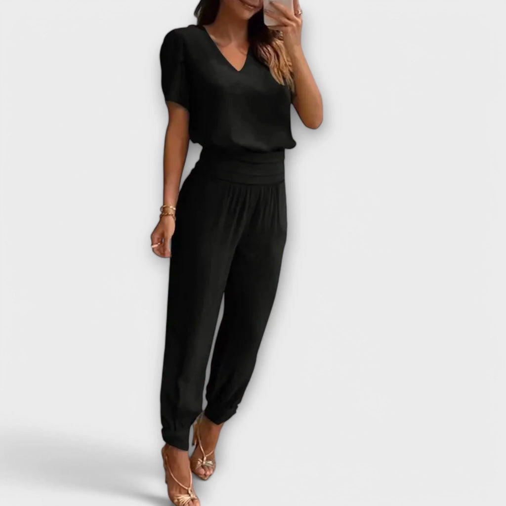Irmelinda - conjunto elegante jersey y pantalones para mujer