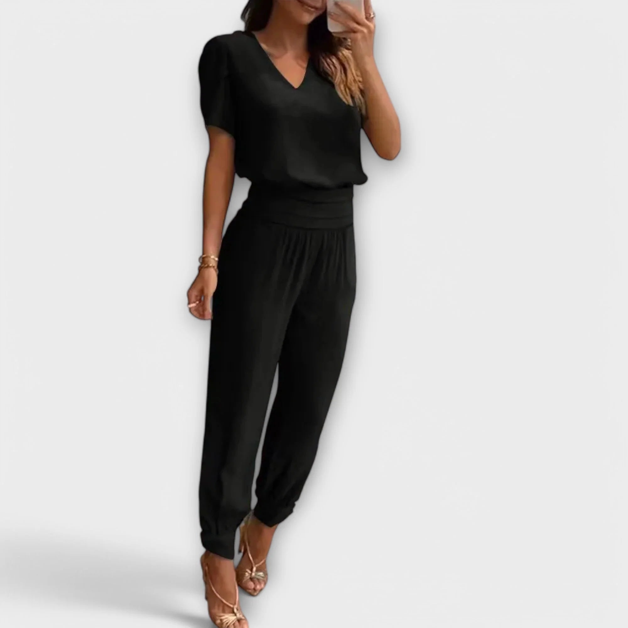 Irmelinda - conjunto elegante jersey y pantalones para mujer