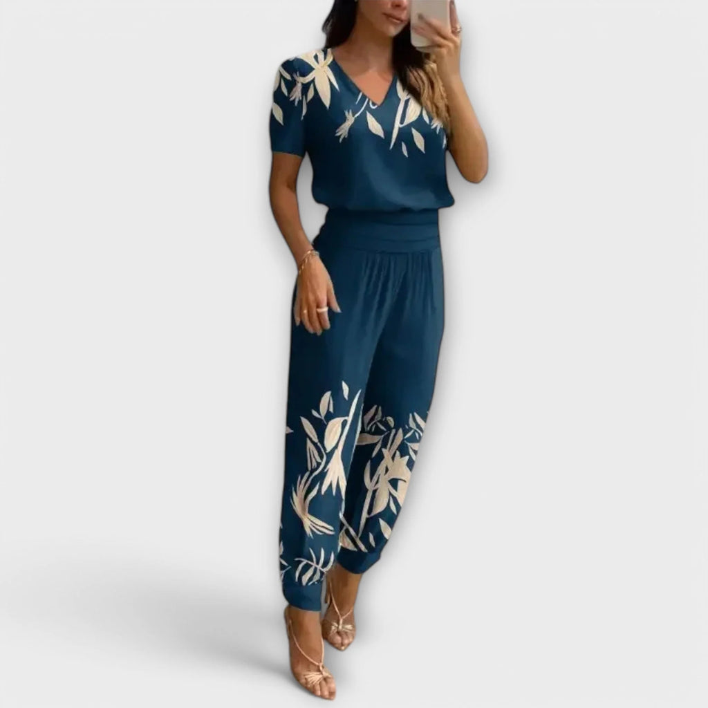 Irmelinda - conjunto elegante jersey y pantalones para mujer