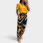 Irmelinda - conjunto elegante jersey y pantalones para mujer