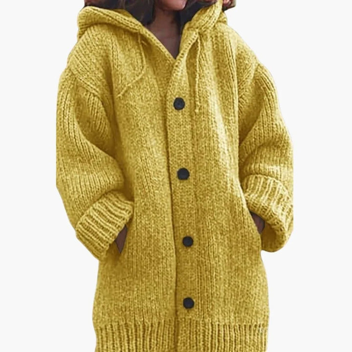 Sweet | Women's Button-Up Knitted Hoodie Cardigan