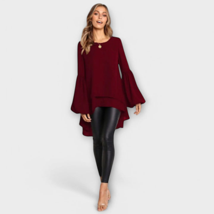Aria | Perfect Spring Blouse With Round Neck